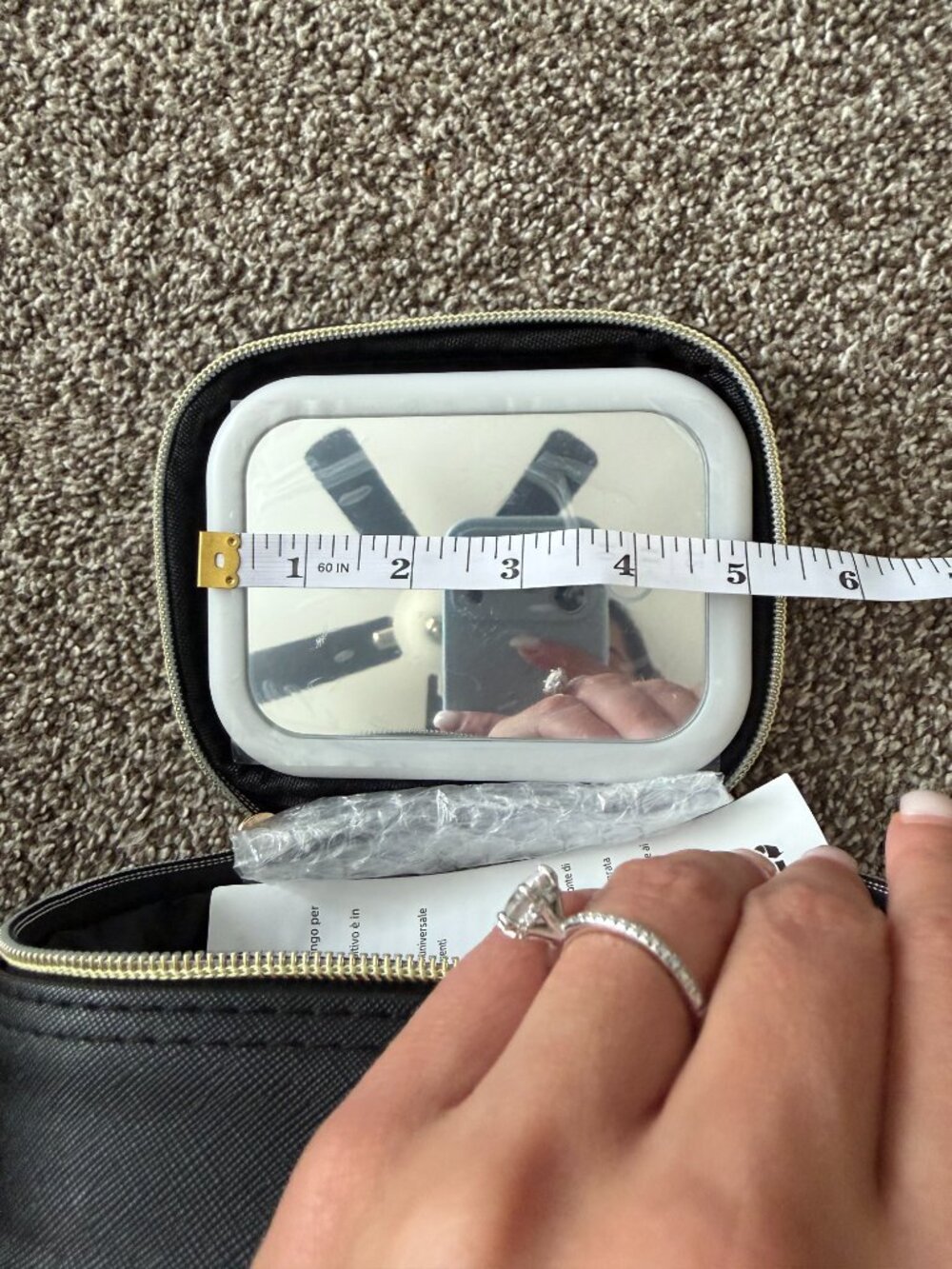 Small Makeup Travel Case with Mirror - Picture 5 of 10
